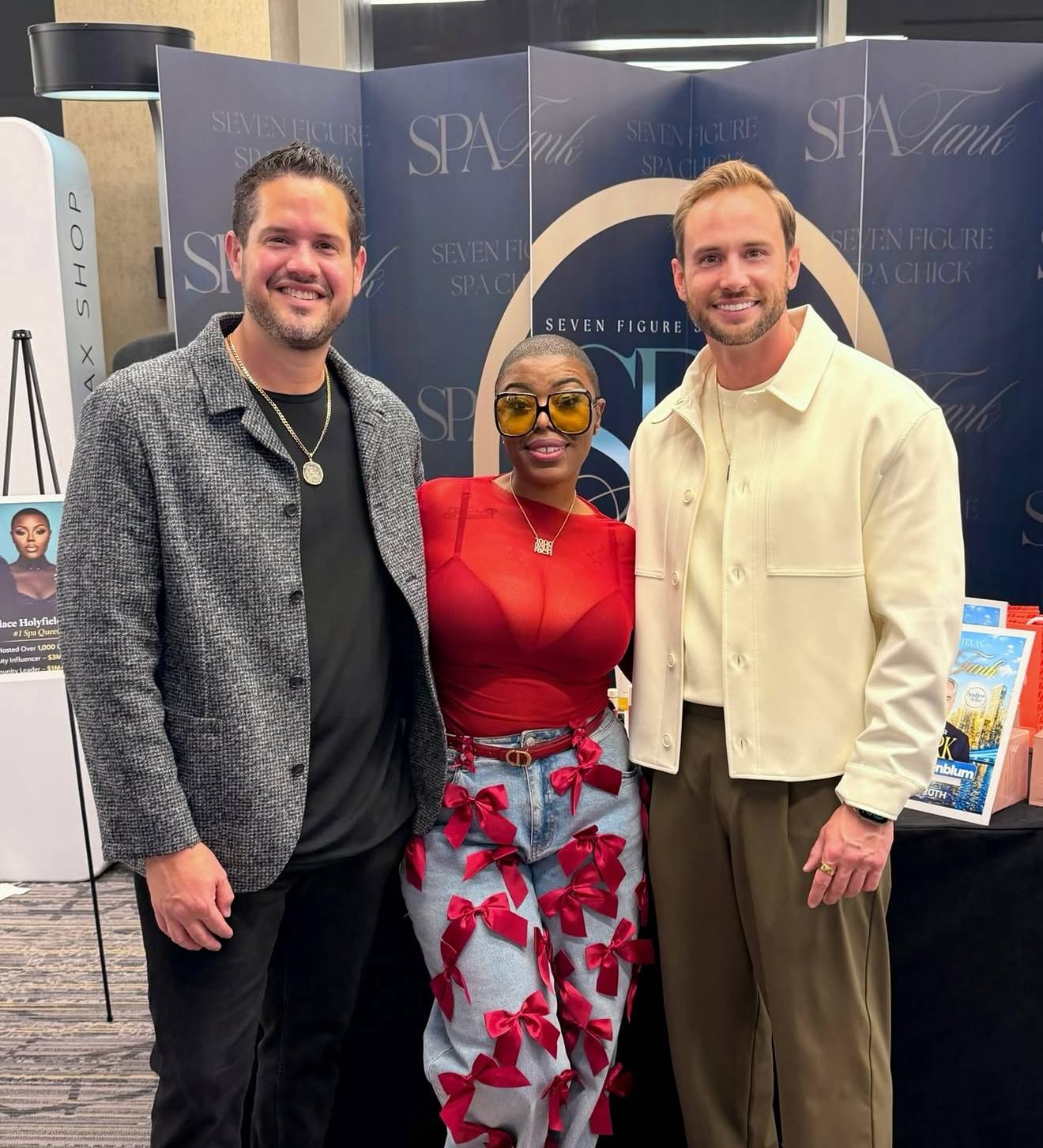 Jake Randolph and Tony Cruz speaking with Candace Holyfield